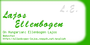 lajos ellenbogen business card